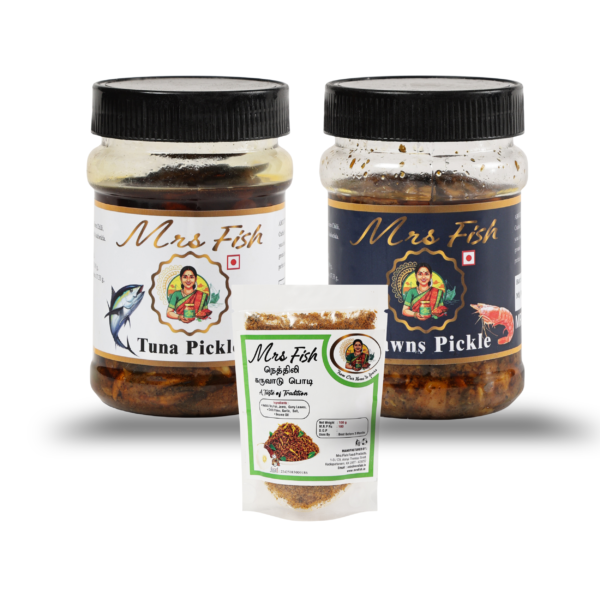 Value Combo Pack – Twin Pickle Treat (2 × 300g) + Dry Fish Powder (100g)